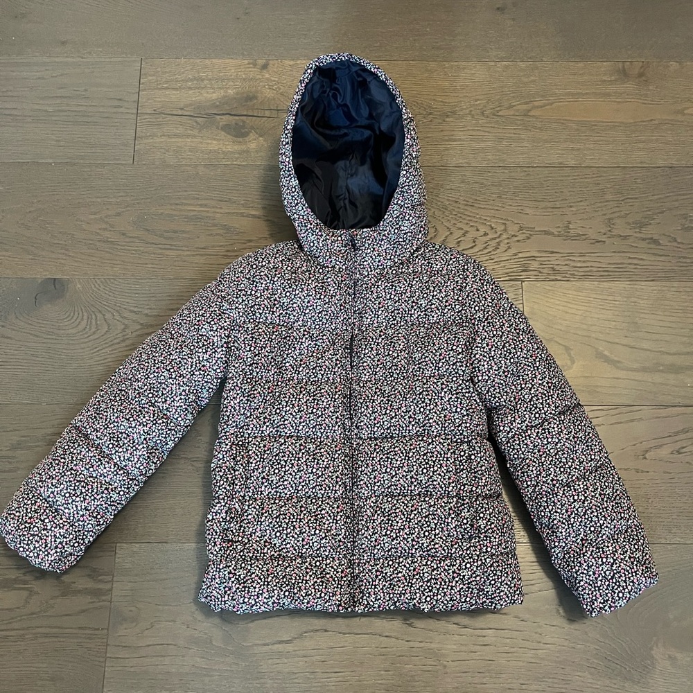 Gap girls floral prima loft winter jacket sz 8/10 NWT